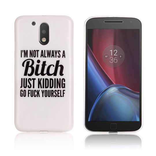 Motorola Moto G4 / G4 Plus Pehmeä Muovikuori - Teksti Englanniksi