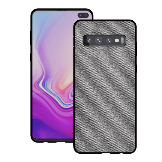 Samsung Galaxy S10 Plus cloth coated case - Light Grey