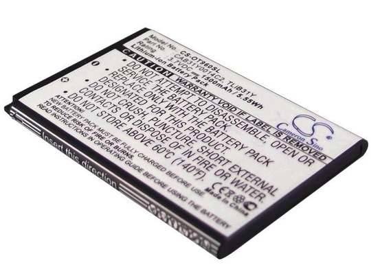 Alcatel AUTHORITY One Touch 955 One Touch 960 akku 1500mAh/5.55Wh