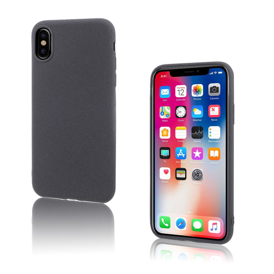 iPhone X mattapintainen suojakuori - Harmaa