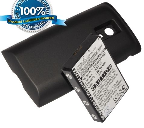 Sony Ericsson Xperia X10 Xperia X10a Xperia X10i tehoakku laajennetulla takakannella 2600 mAh - Musta