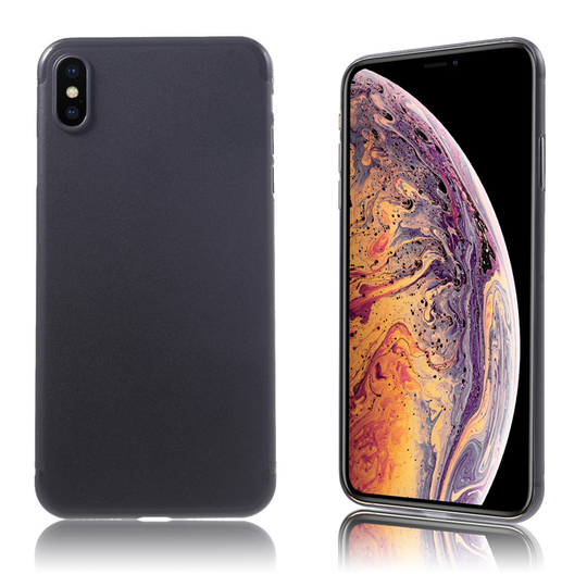 iPhone Xs Max erittäin ohut kova muovinen takasuojakuori - Harmaa