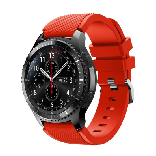 Samsung Gear S3 Trendikäs Joustava Silikoni Kellon Ranneke - Punainen