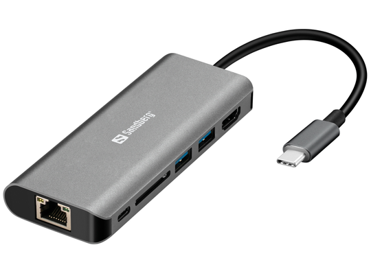 SANDBERG USB-C Dock HDMI+LAN+SD+USB 61W