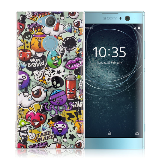 Sony Xperia XA2 Valoisa Kuvallinen IMD Pehmeä TPU Takasuoja Kuori - Anime Kuviot