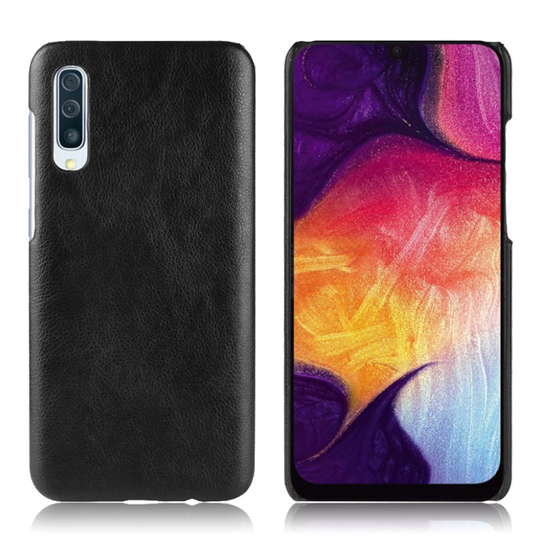Samsung Galaxy A50 litchi coated case - Black