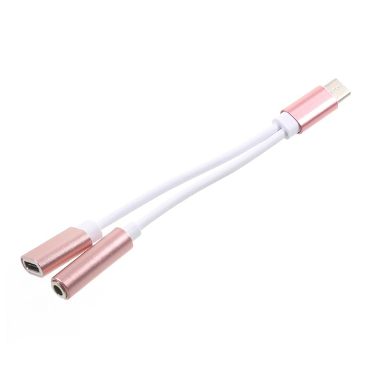Yleinen C-tyypin USB latauskaapeli - Rosekulta