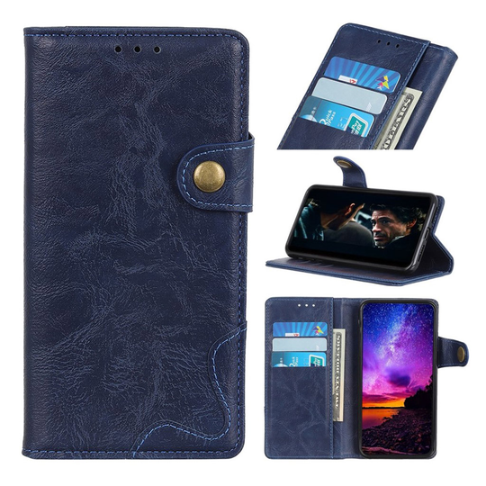 Crazy Horse Samsung Galaxy A50 S-Shape leather case - Blue