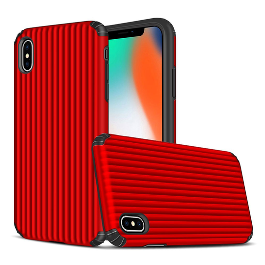 iPhone Xs Max suitcase shape hybrid case - Red