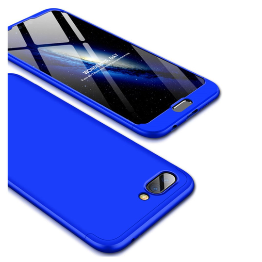 Huawei Honor 10 Kova Muovi Takasuoja Kuori missä 3-Palainen Asennus - Sininen