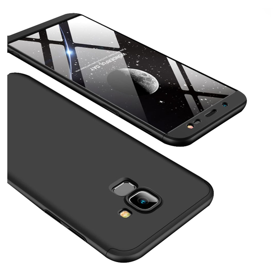 Samsung Galaxy J6 (2018) GKK Irrotettava 3-Palainen Kova Muovinen Takasuoja Kuori - Musta