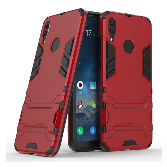 Huawei Y7 2019 hybrid suojakotelo - Punainen
