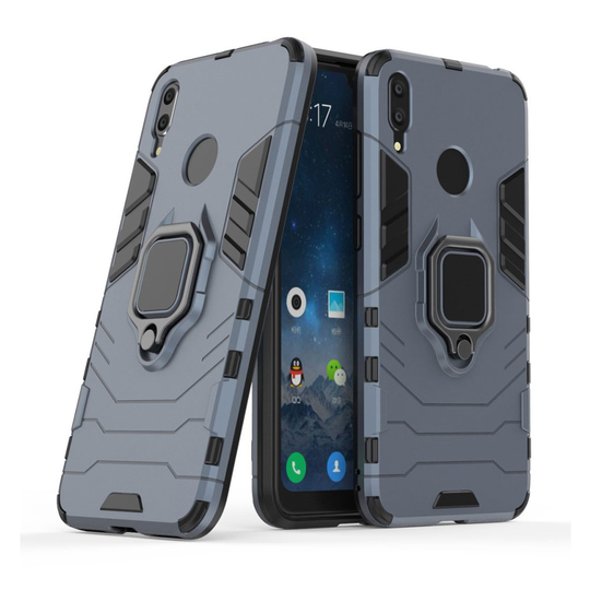 Huawei Y7 2019 rengaspidike hybrid suojakotelo - Sininen