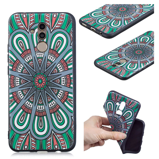 Huawei Mate 20 Lite kohokuviollinen pehmeä silikooni muovinen takasuoja kuori - Symmetrinen Kuvio