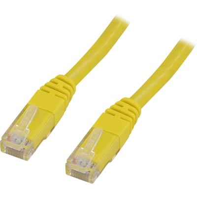 U/UTP Cat6 Laitekaapeli, 0,5m, 250MHz, Delta-sertifioitu, LSZH, Keltainen