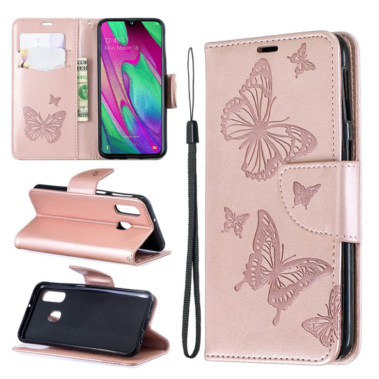 Butterfly Samsung Galaxy A40 kotelot - Pinkki