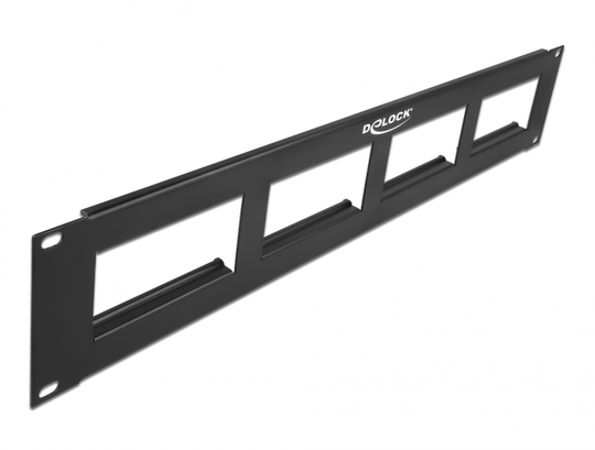 Easy 45 19″ Patch Panel Cut-out 4 X 90.5 X 45.2 Mm, 2U, Black