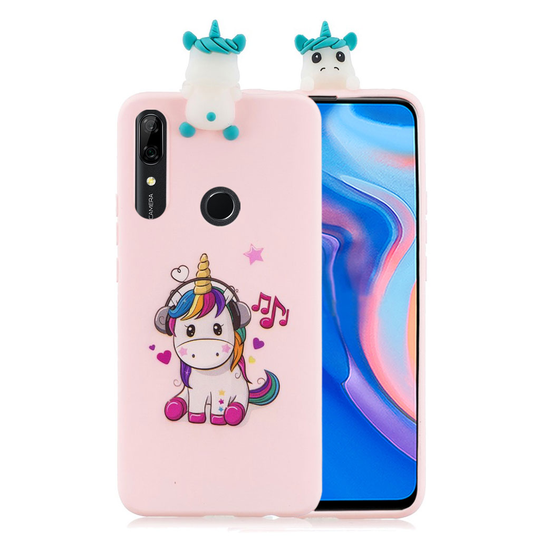 Cute 3D Huawei P Smart Z kuoret - Unicorn nauttii musiikista