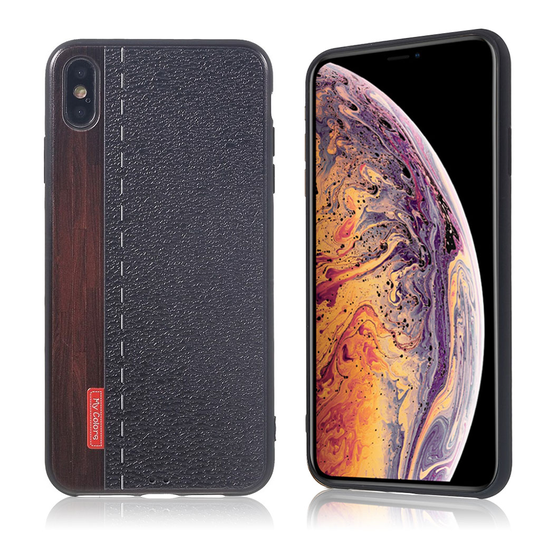 iPhone Xs Max kohokuviollinen silikooni muovinen takasuoja kuori - Ommeltu Kuvio