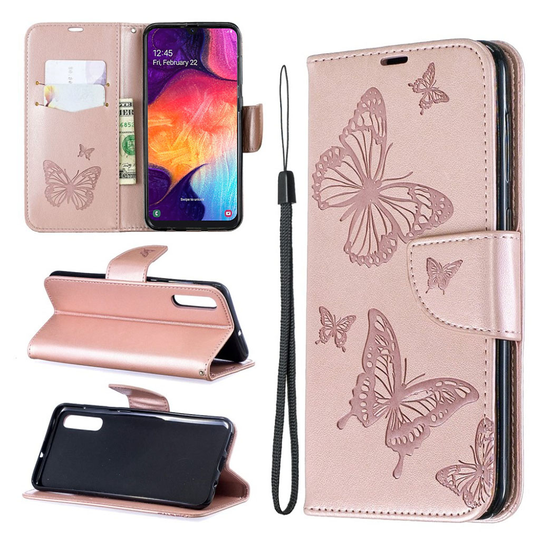 Butterfly Samsung Galaxy A50 kotelot - Pinkki