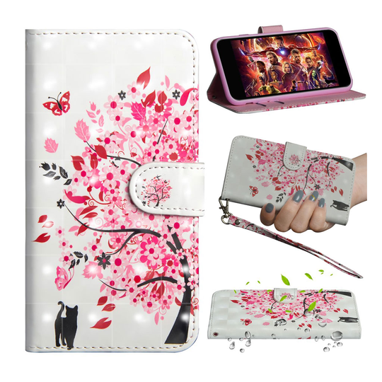 Samsung Galaxy A50 patterned leather case - Flowered Tree