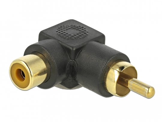 This RCA Adapter By Delock Enables To Angle The Female Port Of An RCA Device, E.g. A TV Etc. Thus A