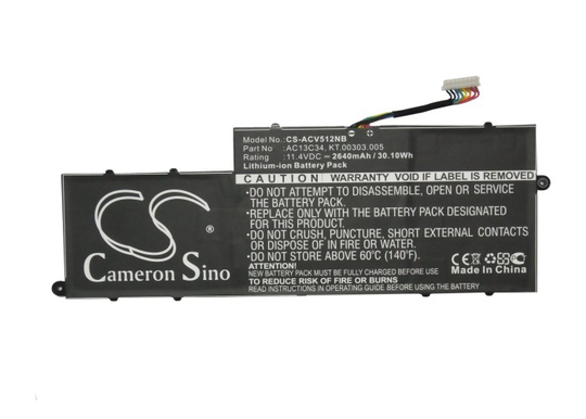Acer Aspire V5 122P Aspire V5-122P akku 2640 mAh