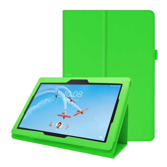 Lenovo Tab E10 litsi nahkainen suojakotelo - Vihreä