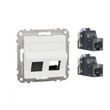 SCHNEIDER ELECTRIC EXXACT DATARASIA ACTASSI/KEYSTONE VINO VALKOINEN KAHDELLA S-ONE CAT6 UTP LIITTIME