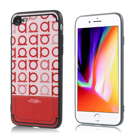 NXE iPhone 7 ja 8 trendikäs suojakuori - Punainen