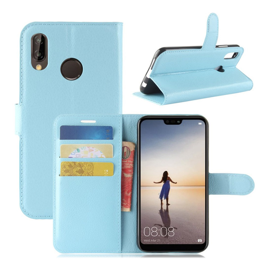 Huawei P20 Lite litsitekstuurinen suojakotelo - Sininen