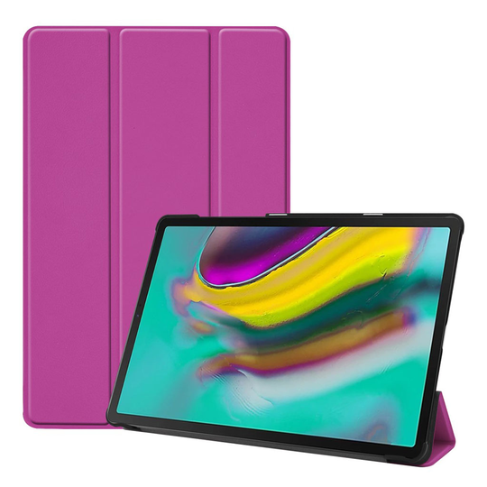 Samsung Galaxy Tab S5e tri-fold leather case - Purple