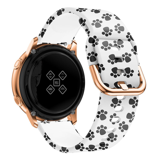 20mm Samsung Galaxy Watch Active pattern silicone watch band - Footprint