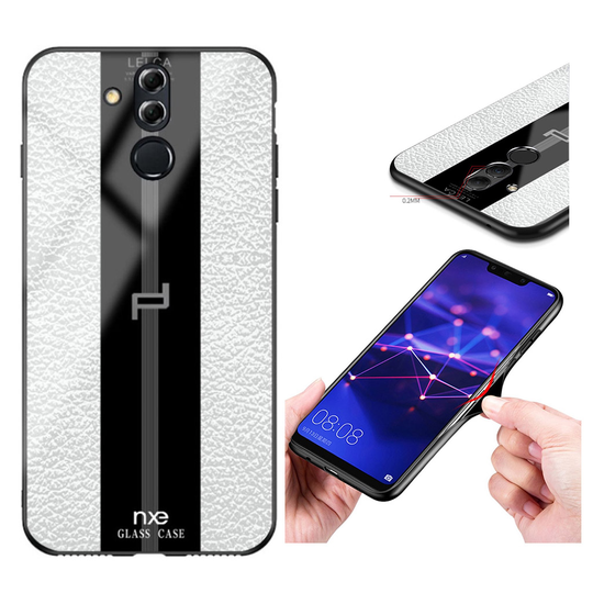 NXE LELCA sarjan Huawei Mate 20 Lite kuvioinen Lasi suojakotelo - Valkoinen