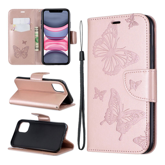 Butterfly iPhone 11 kotelot - Ruusukulta