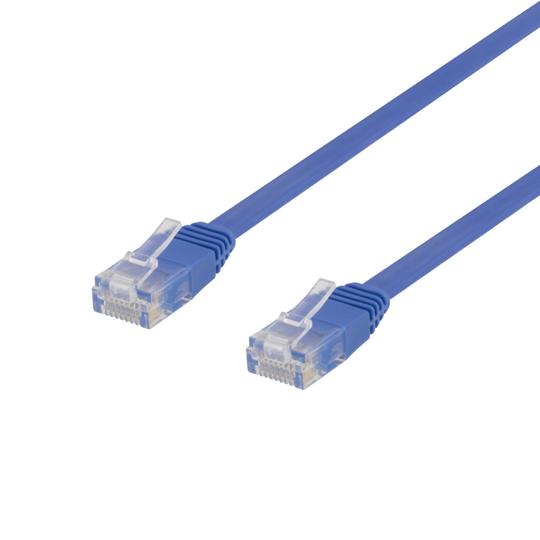 Laitekaapeli, U/UTP Cat6, Litteä, 0,3 M, 250 MHz, Sininen