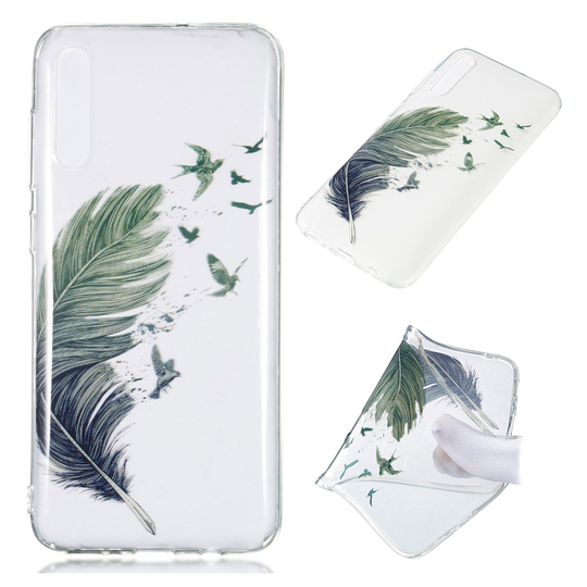 Samsung Galaxy A70 pattern case - Feather and Bird