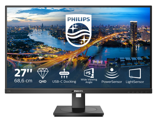 PHILIPS 276B1 27" QHD IPS HAS USB-C/DP/HDMI/RJ45 PD 90W
