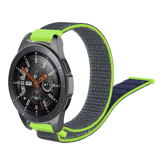Samsung Galaxy Watch (46mm) 22mm nylon watch band - Blue / Green