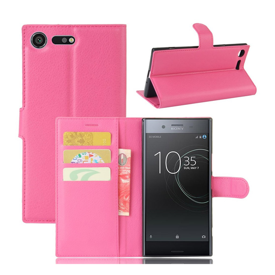 Sony Xperia XZ Premium litsipintainen nahkakotelo - Rose
