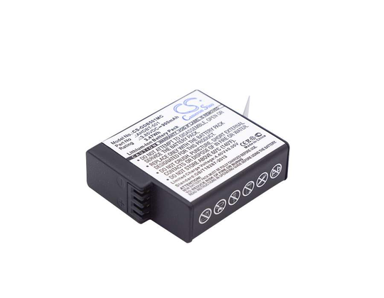 GoPro 601-10197-00 AABAT-001 AABAT-001-AS akku 900mAh