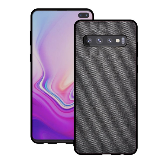Samsung Galaxy S10 Plus cloth coated case - Dark Grey