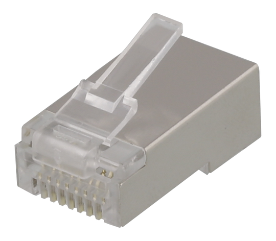 Laitekaapelin RJ45-liitin, Cat6, Suojattu, Keskellä Muoviristi, 20 Kpl Pakkaus