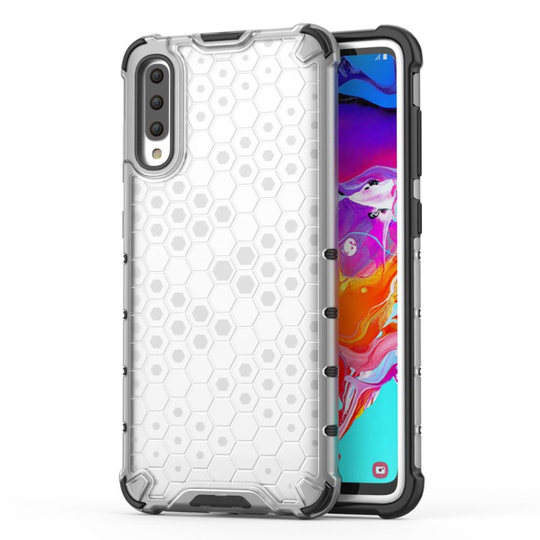 Bofink Honeycomb Samsung Galaxy A70 kuoret - Valkoinen