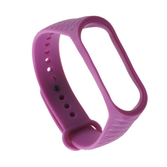 Xiaomi Mi Band 3 Pehmeä Silikooni Vaihdettava Kellon Ranneke - Violetti