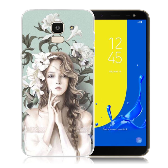 Samsung Galaxy J6 (2018) Kuviollinen Printattu Pehmeä Muovi Takasuoja Kuori - Kaunis Tyttö