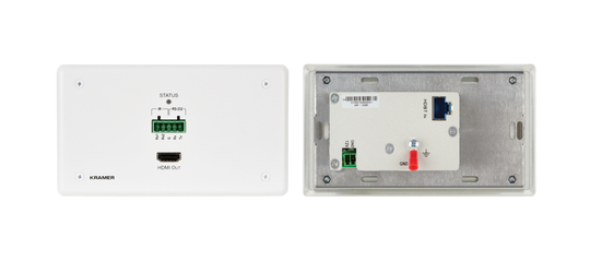 KRAMER WP-789R/EU-80/86(W) WALL-PLATE RECEIVER OVER POE LONG-REACH HDBT (EU, UK, US-D)