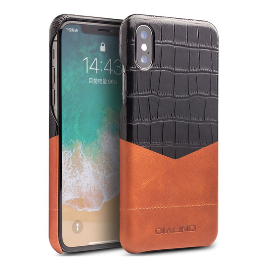 QIALINO iPhone X kaksivärinen suojakuori