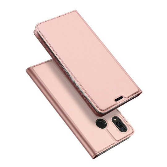 Huawei P Smart Plus DUX DUCIS ohut lompakko suojakotelo synteetti nahasta - Ruusu Kulta