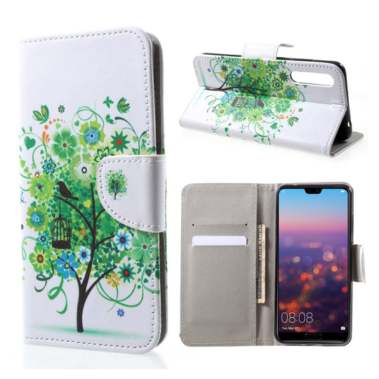 Huawei P20 uniikki suojakotelo - Vihreä puu